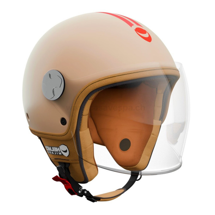 Casque Jet - Helmo Veloce Burgundy Beige/Rosso E6