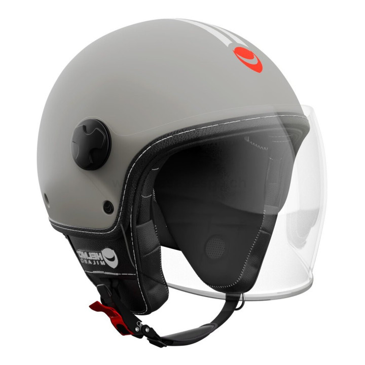 Casque Jet - Helmo  Veloce Dove Grigio/Bianco E6