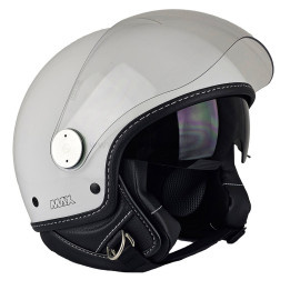 Casque Jet - Max Djet J Bianco Neve Lucido E6