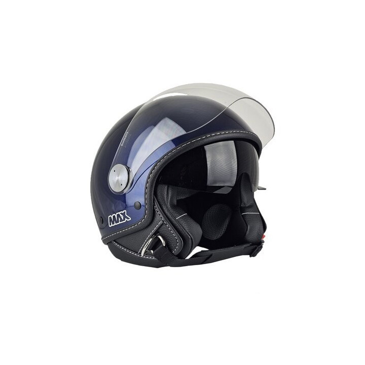 Casque Jet - Max Djet J Blu Notte Lucido E6