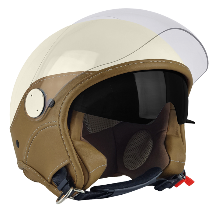 Casque Jet - Max Trendy Vision Beige Lucido/Beige E6