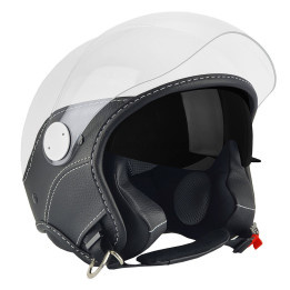 Casque Jet - Max Trendy Vision Bianco Lucido/Nero E6
