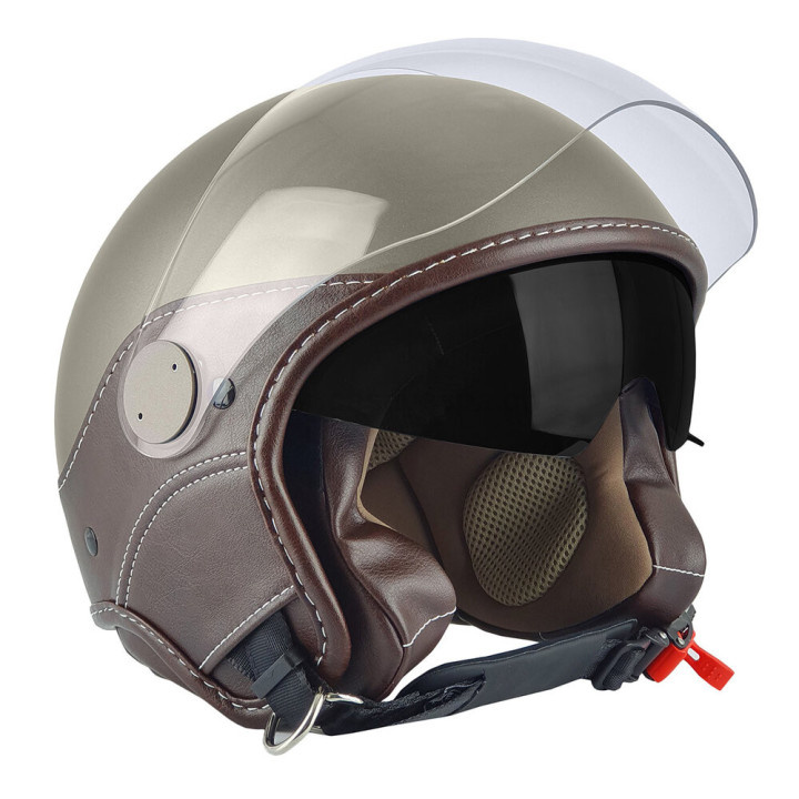 Casque Jet - Max Trendy Vision Bronzo/Marrone E6