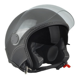 Casque Jet - Max Trendy Vision Grigio Opaco/Nero E6