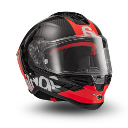 Casque Intégral - Aprilia Carbon Throttle HLM E6 noir/rouge