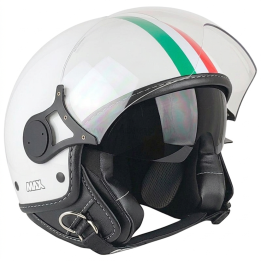 Casque Jet - Max Jet Flag Italia Bianco Nuvola E6