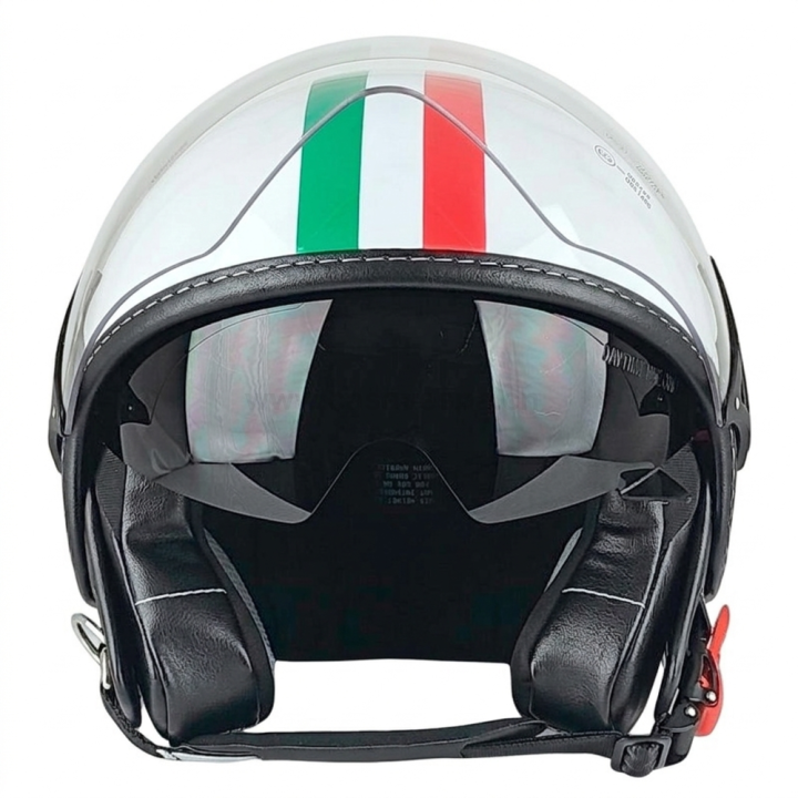 Casque Jet - Max Jet Flag Italia Bianco Nuvola E6