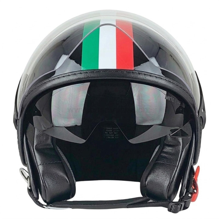 Casque Jet - Max Jet Flag Italia Nero Cosmo E6