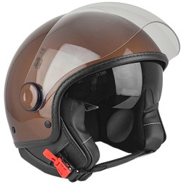 Casque Jet - Max Monarch Marrone Tabacco Lucido E6