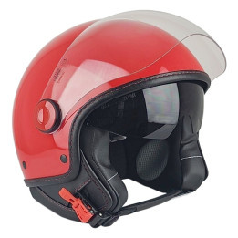 Casque Jet - Max Monarch Rosso Fuoco Lucido E6