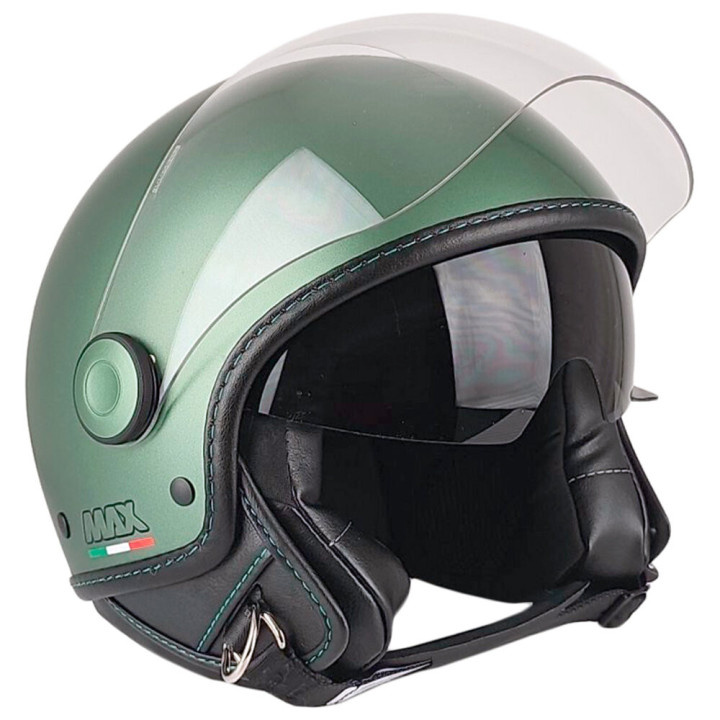 Casque Jet - Max Monarch Verde Bosco Opaco E6